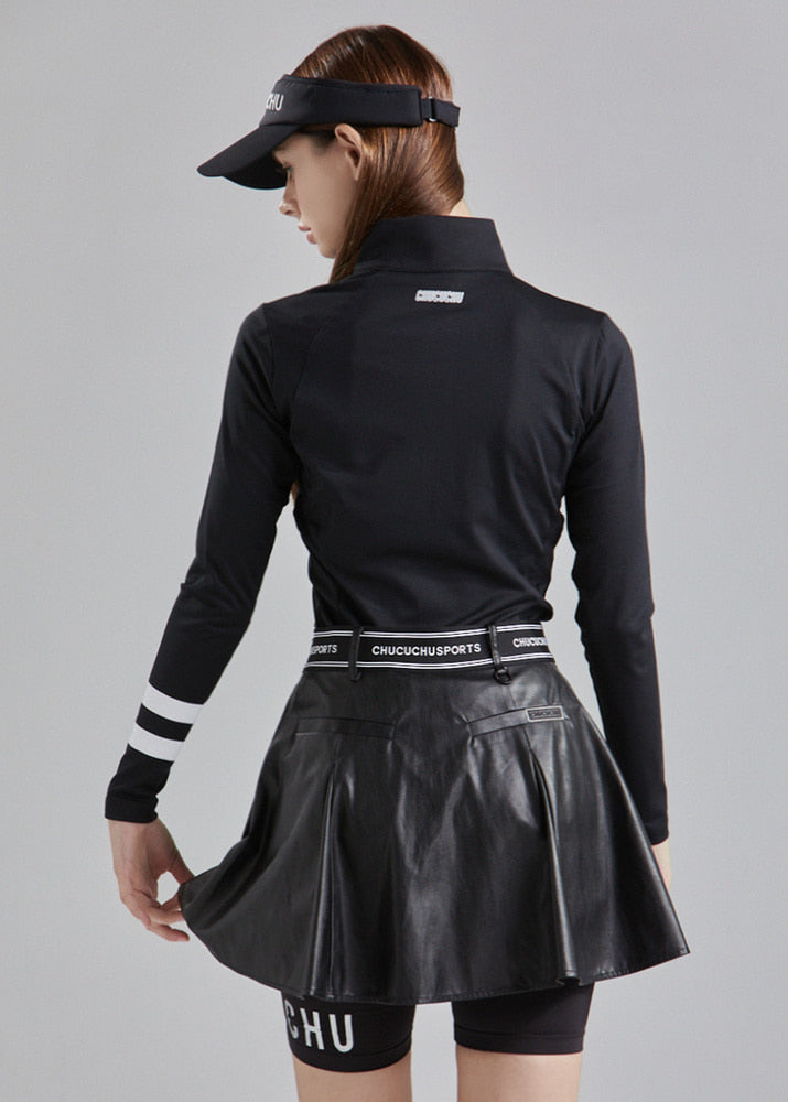 スリムライン ハーフジップアップシャツ（ブラック） – SOMUA CLUB