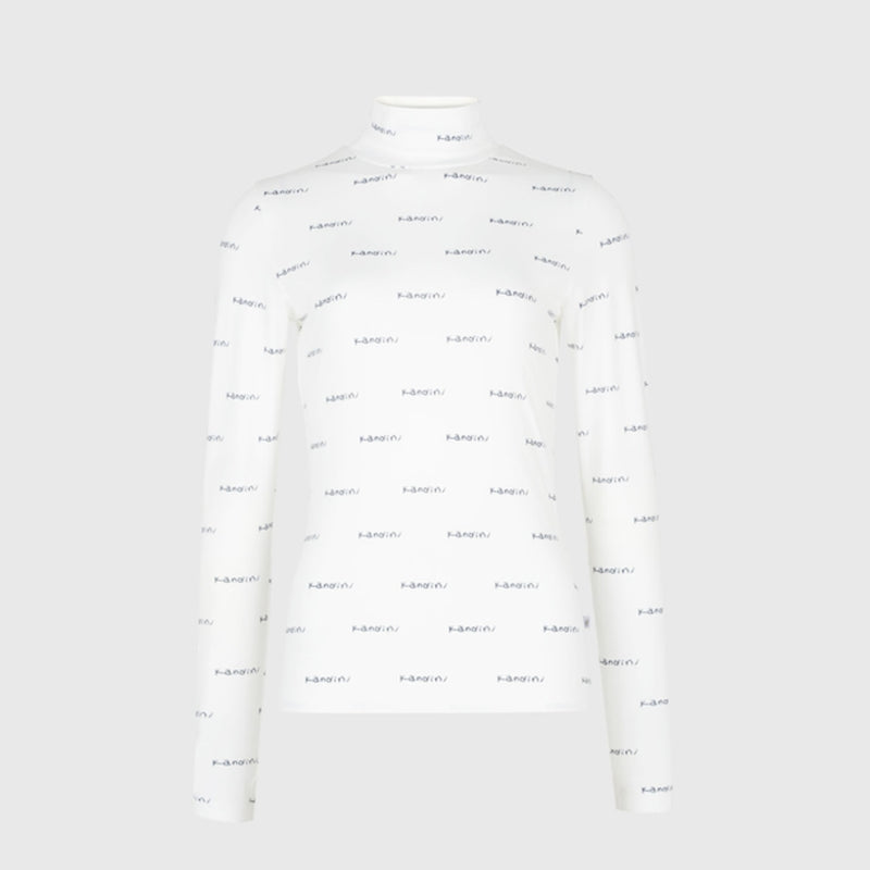 ロゴ ハイネックTシャツ（アイボリー）