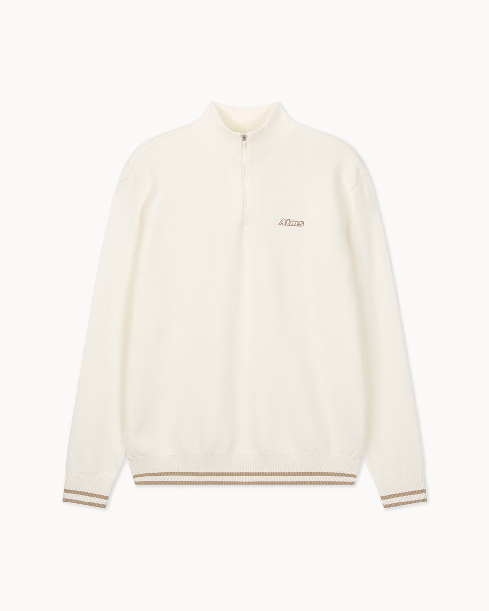 メンズ）ハーフジップアップ ニット（ホワイト） – SOMUA CLUB