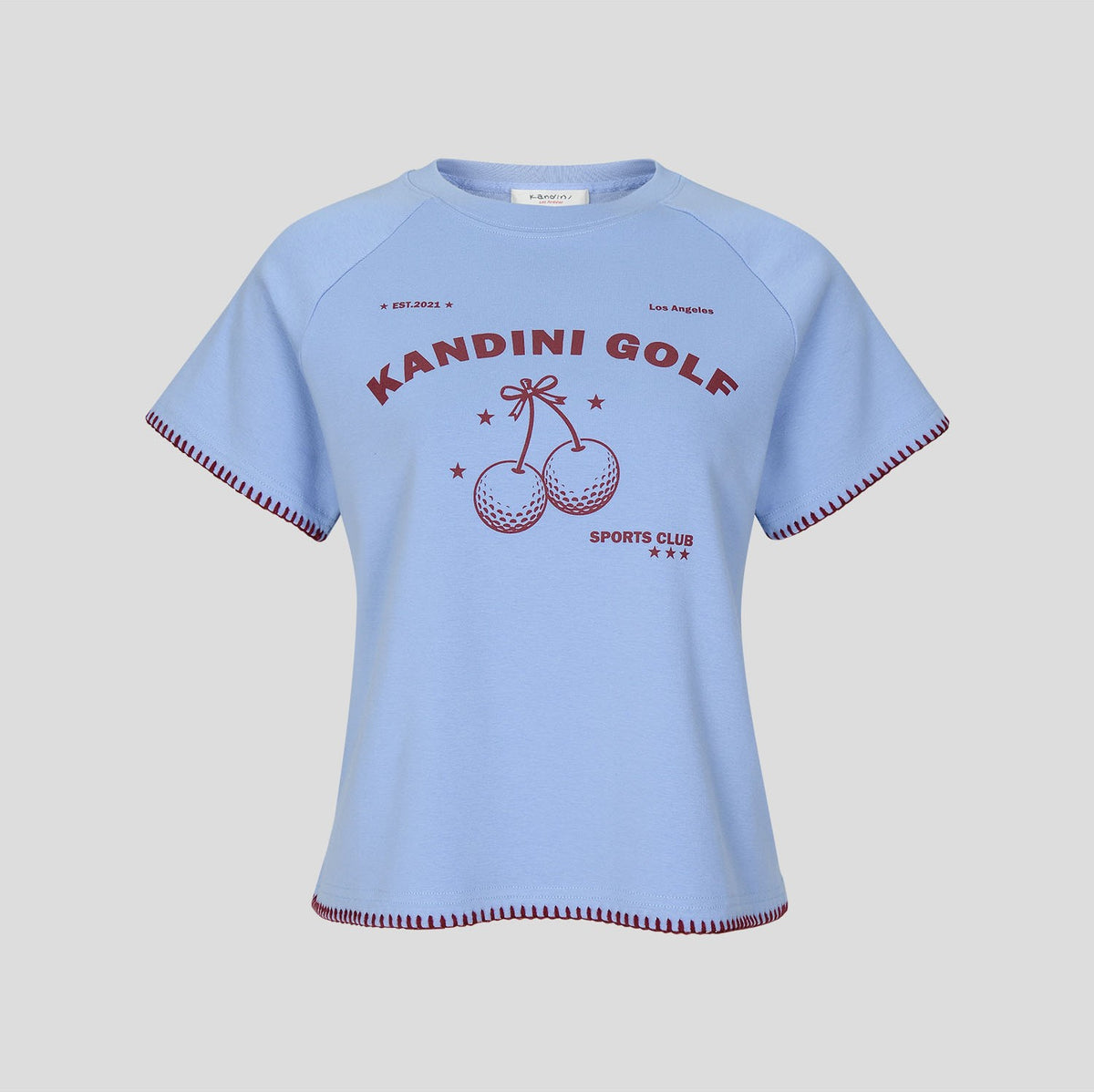 ステッチ ラグランTシャツ（ブルー）