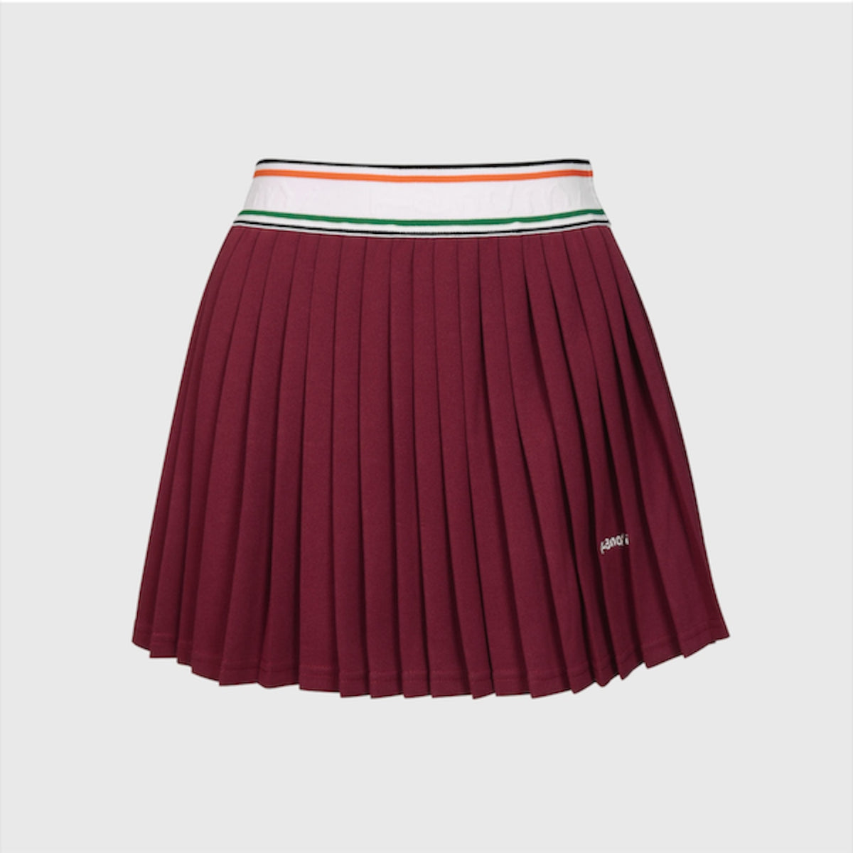 ウエストゴム プリーツスカート（ワイン）