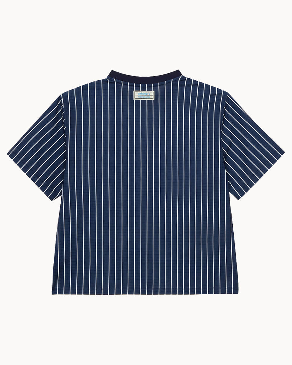 ストライプ柄ルーズフィットTシャツ（ネイビー）