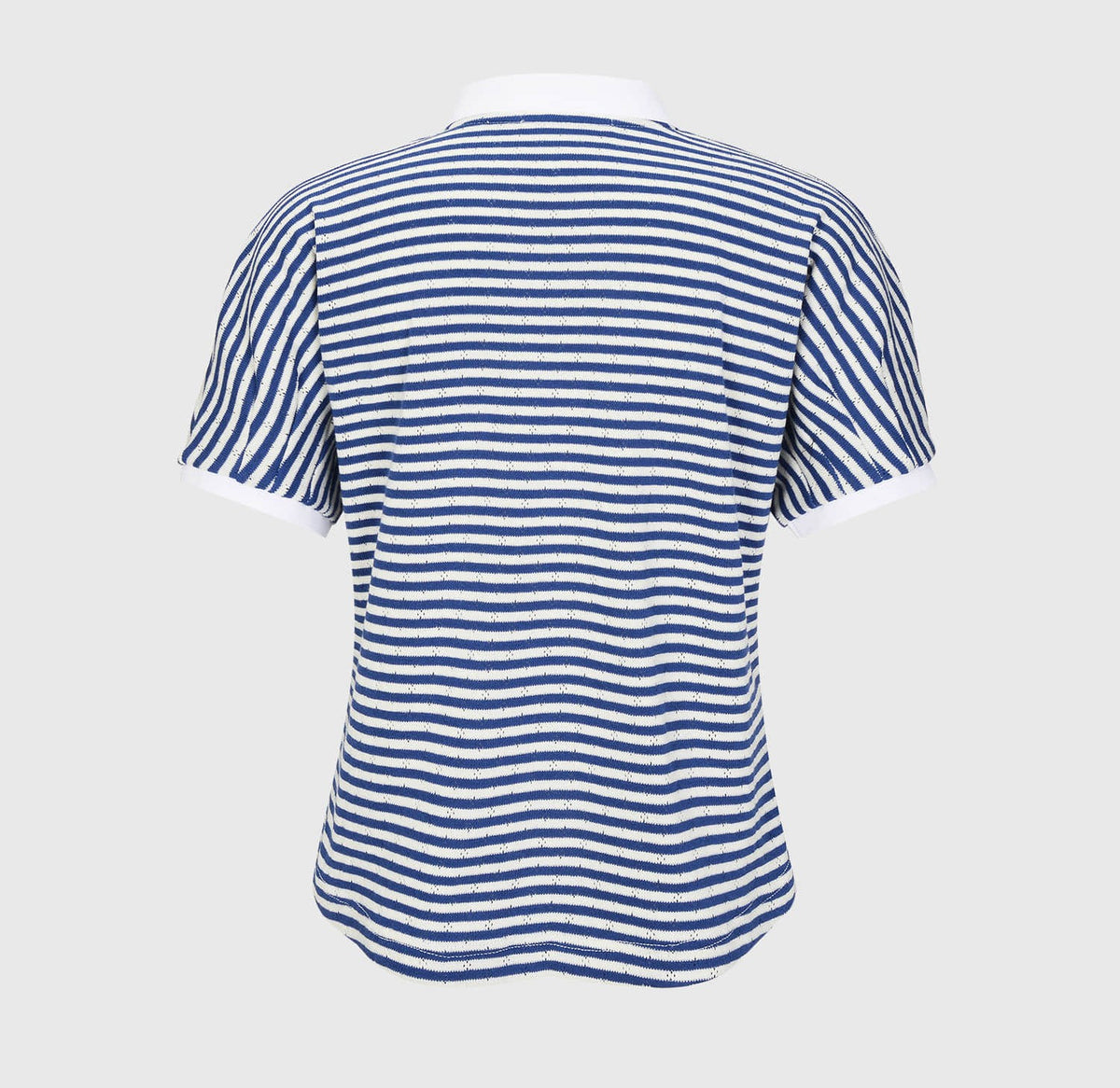 ストライプ ラグランポロシャツ（ブルー）