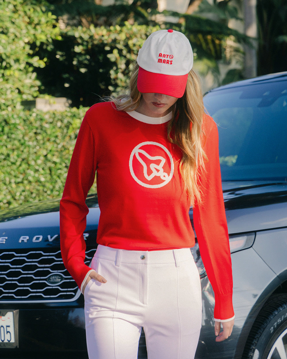 サークルロゴ ラウンドネックニット（レッド） – SOMUA CLUB