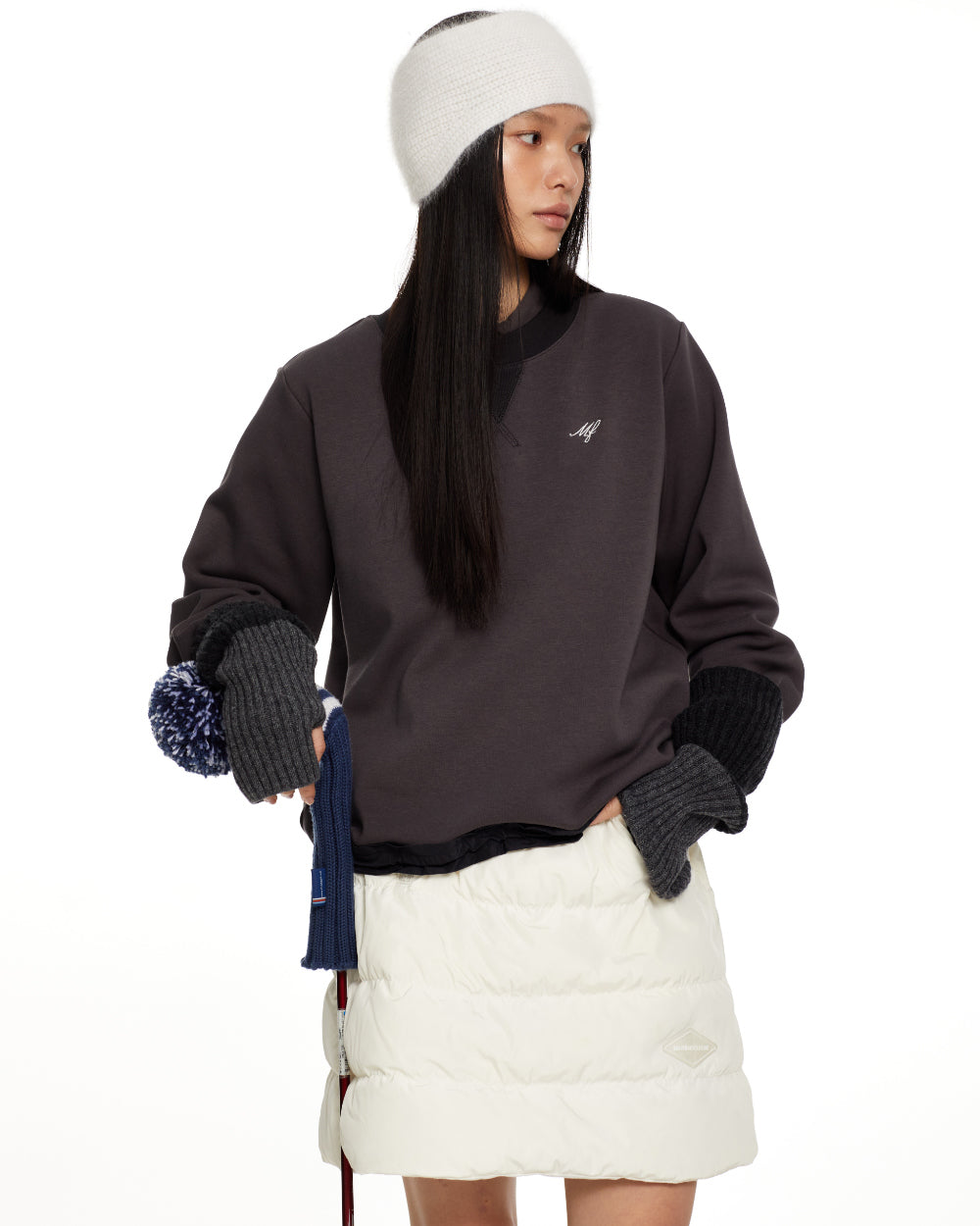 グースダウン パディングスカート（アイボリー）