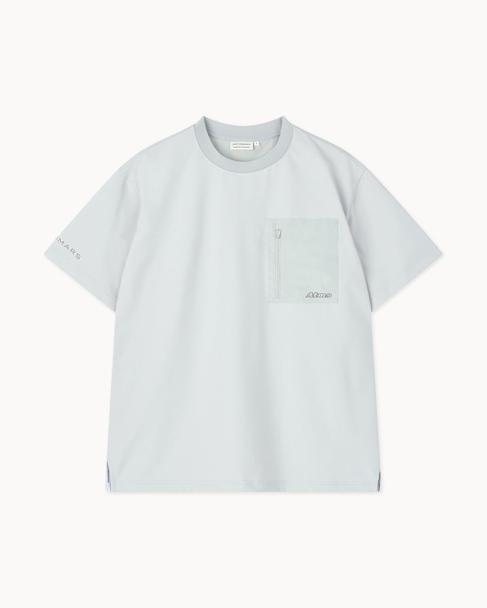 （メンズ）ウーブンポケット ハイブリッドTシャツ（ベージュ）