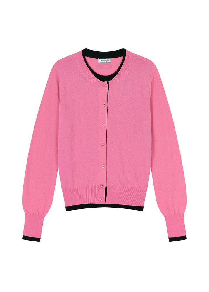 ※美品※ FABIANA FILIPPI コットンブレンド　ピンク　カーディガン ツートン ウールブレンドカーディガン（ピンク） – SOMUA CLUB