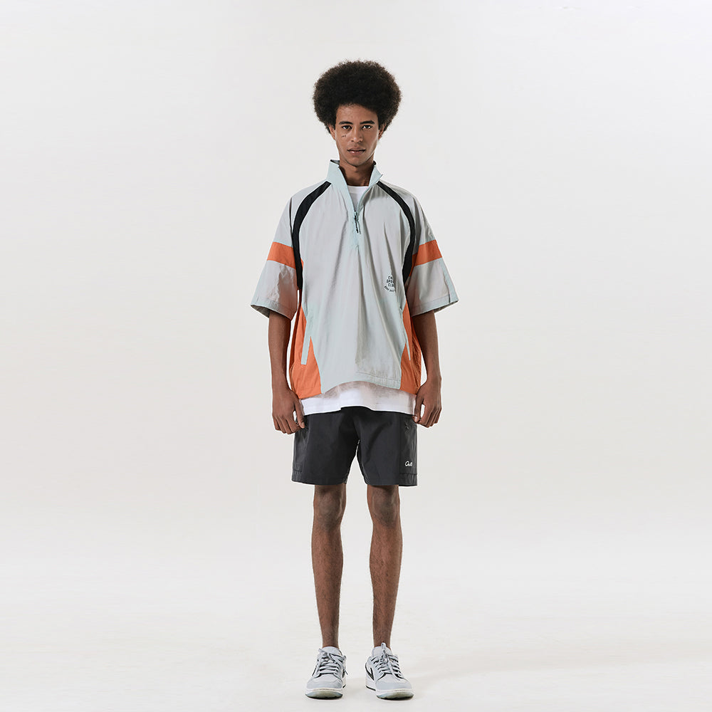 ブラウン ショート丈　半袖　ブルゾン ロッキーモンロー Rocky Monroe ブルゾン ショート丈 ジャケット