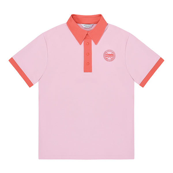 （メンズ）スーペリア半袖ポロシャツ - ピンク