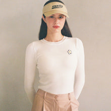画像をギャラリービューアに読み込む, slim line knit -Ivory
