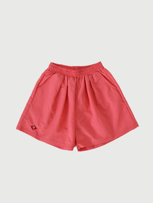 [新作] [ユニセックス] Waterproof Pintuck Shorts - red