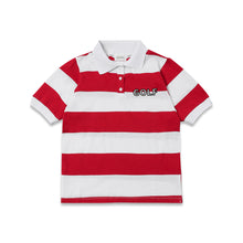 画像をギャラリービューアに読み込む, stripe golf T-shirt -Red
