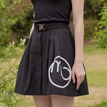 画像をギャラリービューアに読み込む, balloon zipper skirt-Black
