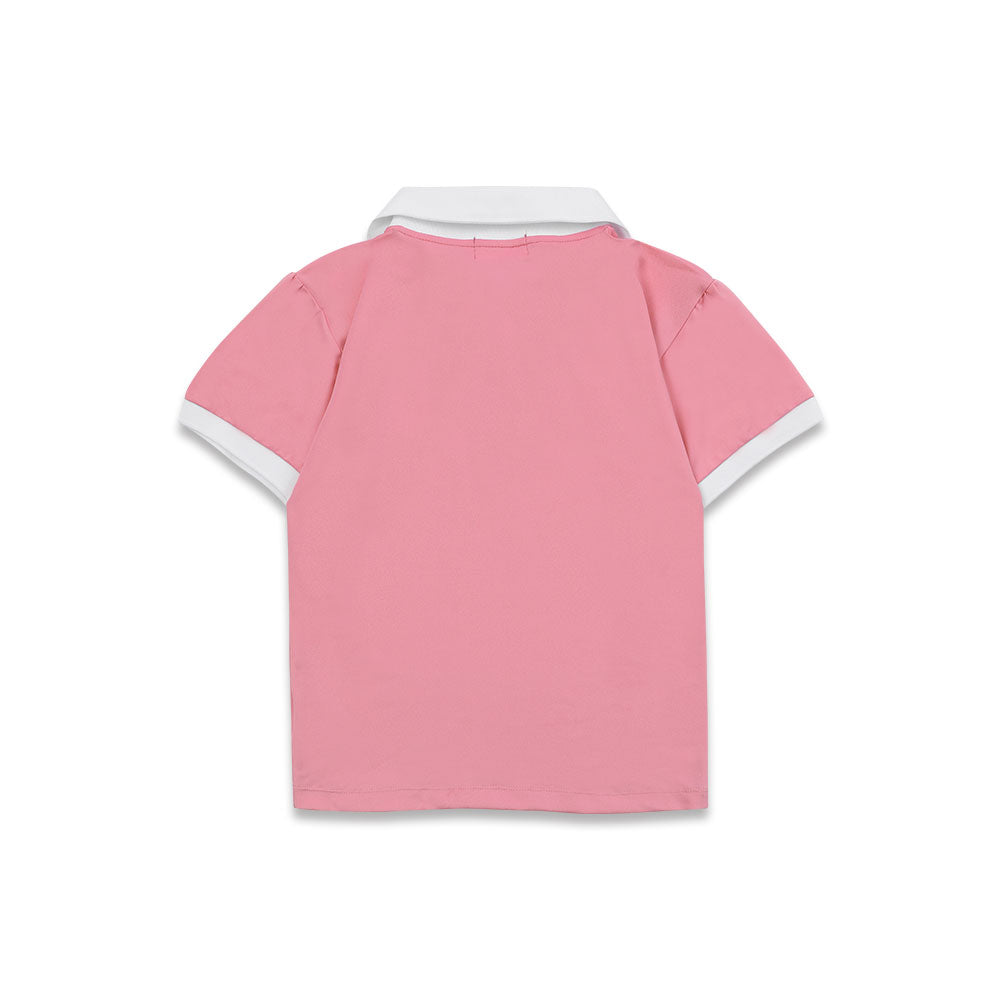 冷感素材 半袖ポロシャツ（ピンク）