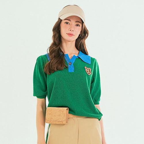 Big Collar ButtonKnit-SOMUA CLUB-韓国ゴルフウェア