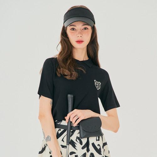 Collar Short-Sleeved Knitwear-トップス,半袖シャツ-SOMUA CLUB-韓国ゴルフウェア