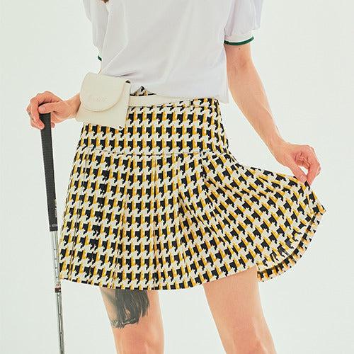 Summer Yellow puzzle-skirt-SOMUA CLUB-韓国ゴルフウェア
